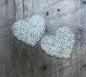 Engraved Heart Acrylic Pair - Jewelry Making Supplies and Blanks - CB&CO
