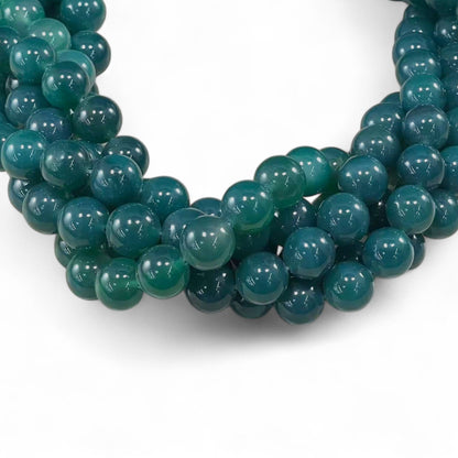 Dyed Dark Green Agate Round 12mm