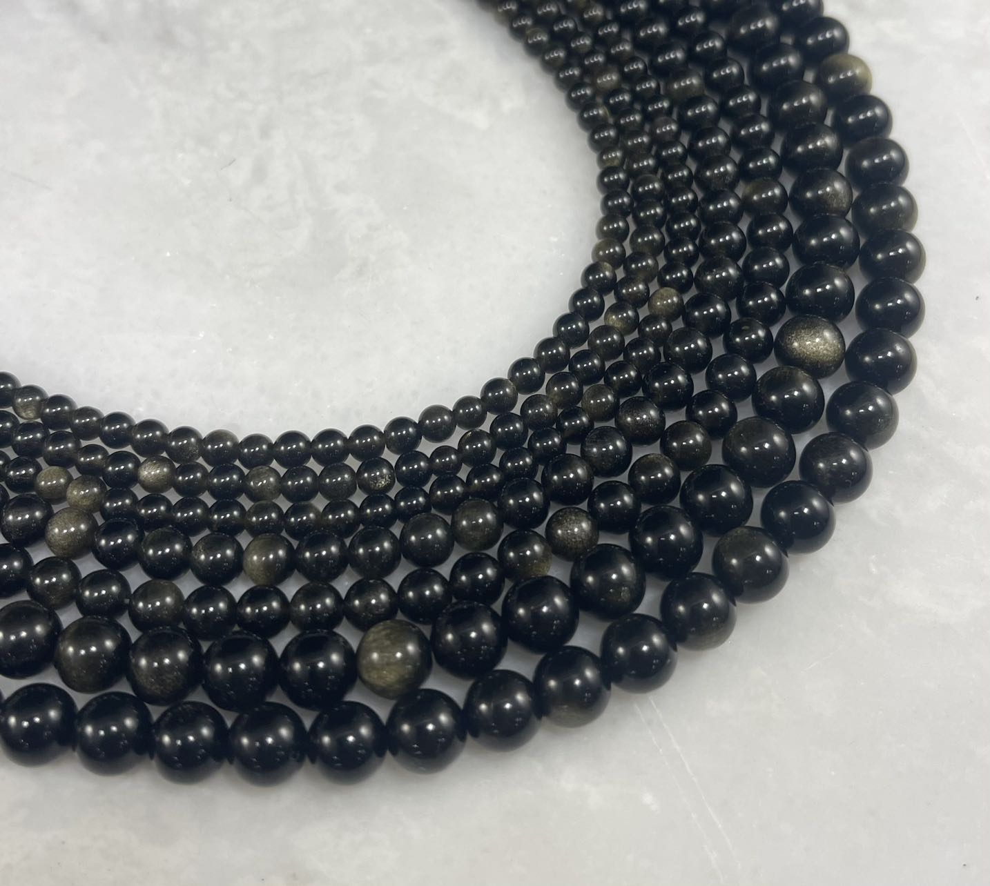 Golden Obsidian Round