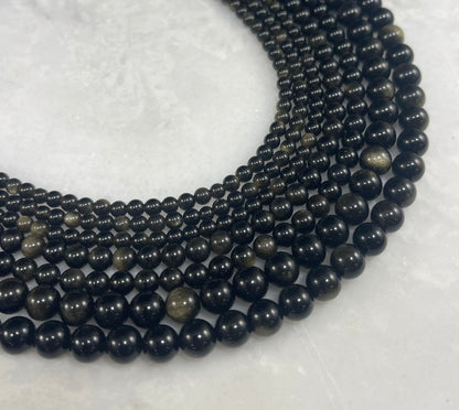Golden Obsidian Round