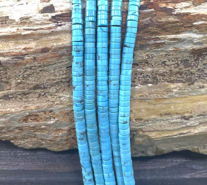 Rare Egyptian Turquoise Heishi Disk 4mm 5mm / Quantity Limited