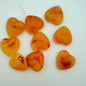 Heart Bead 20mm Tangerine Marble