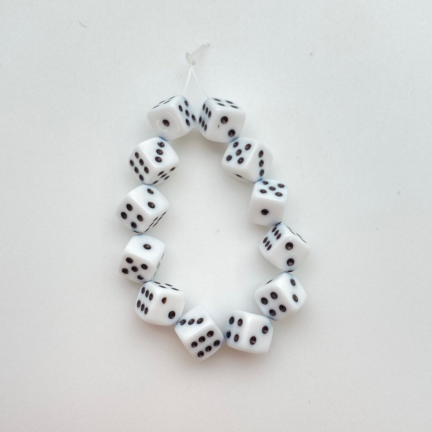Dice Bead 9mm White