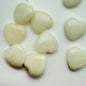 Heart Bead 20mm Linen Marble