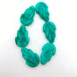 Leaves Bead 28x18mm Jade Green