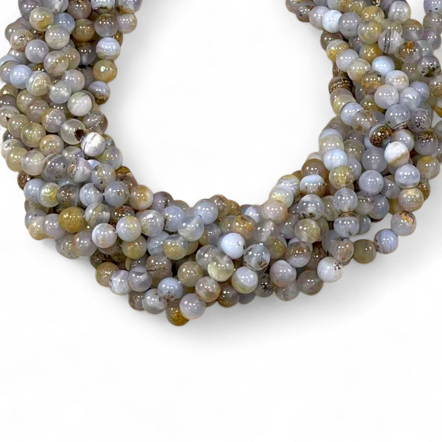 Dendritic Blue Lace Agate Round