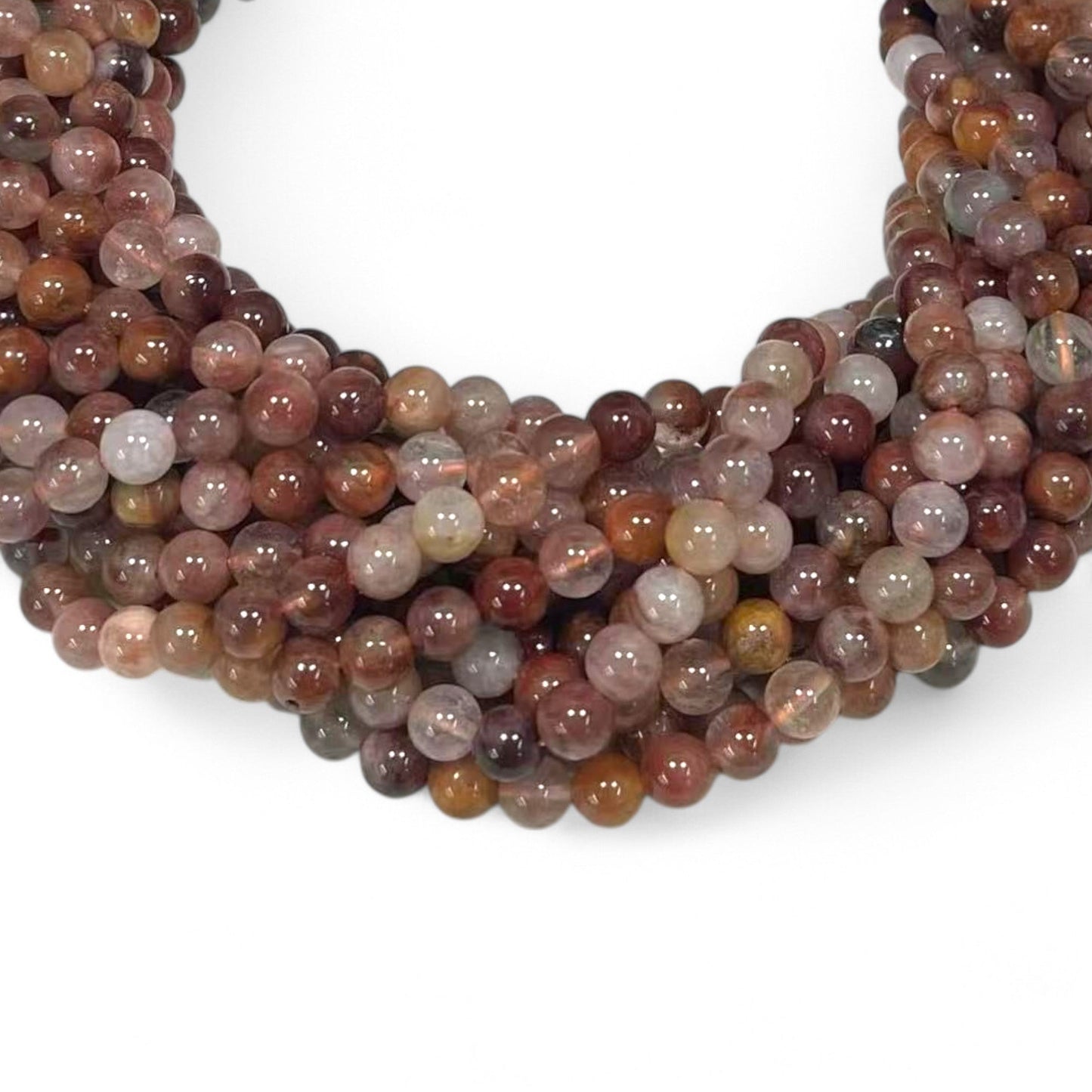 Red Copper Rutilated Quartz Round