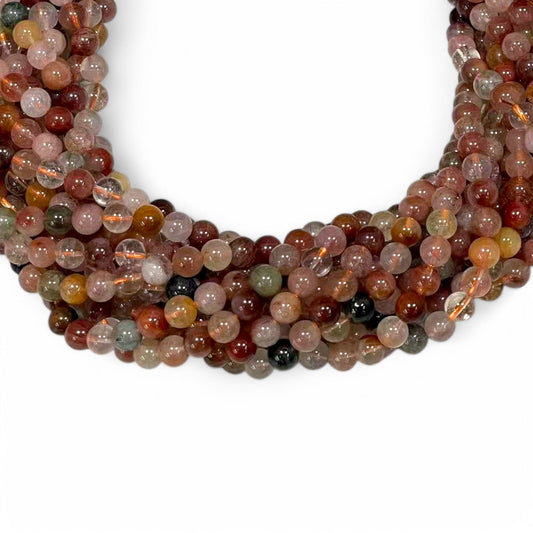 Mix Rutilated Quartz Round 6mm 8mm