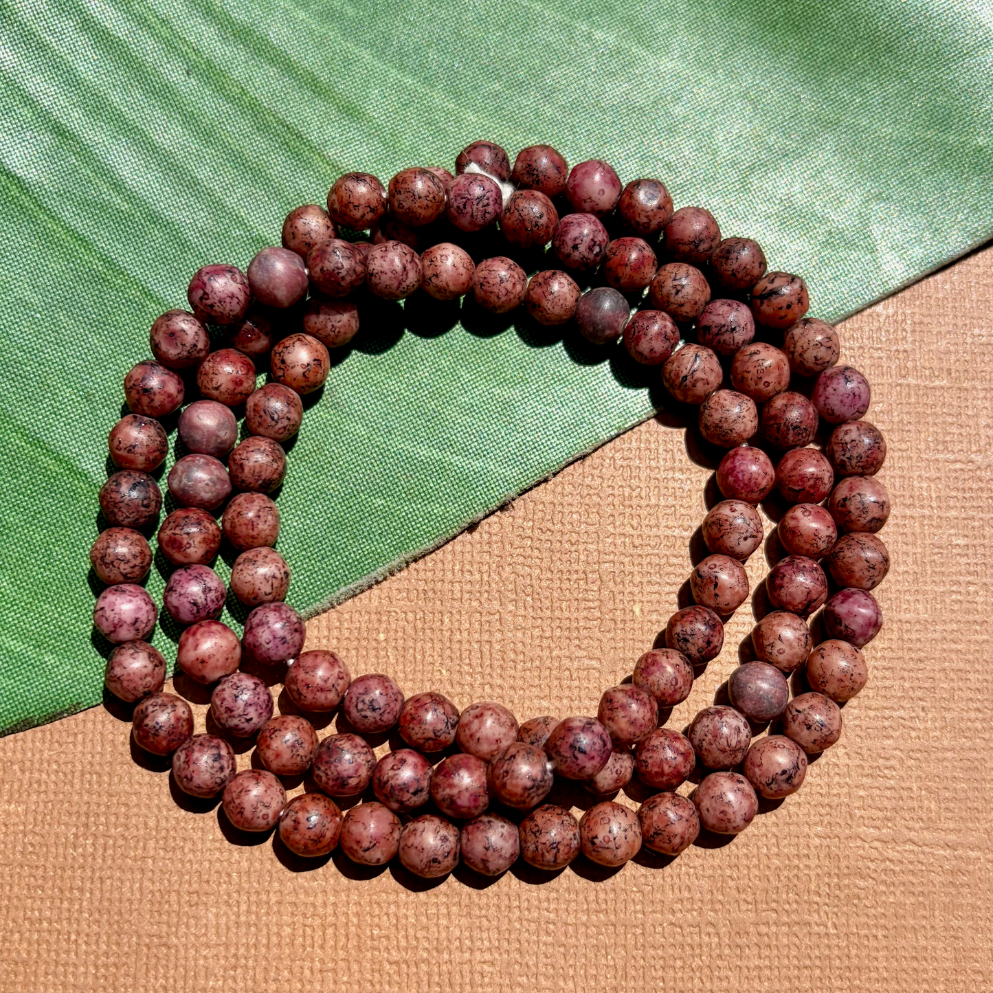 Picasso Dark Pink Mix 6mm Round Beads - 100 Pieces