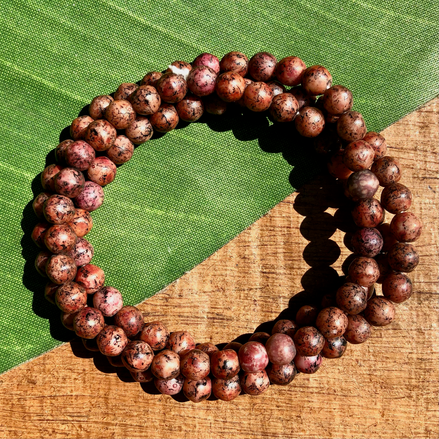 Picasso Dark Pink Mix 6mm Round Beads - 100 Pieces