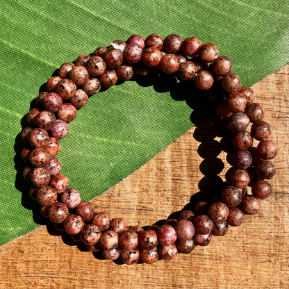 Picasso Dark Pink Mix 6mm Round Beads - 100 Pieces