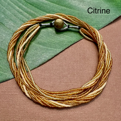 Multi Strand Seed Bead Necklaces - 6 Strand Short