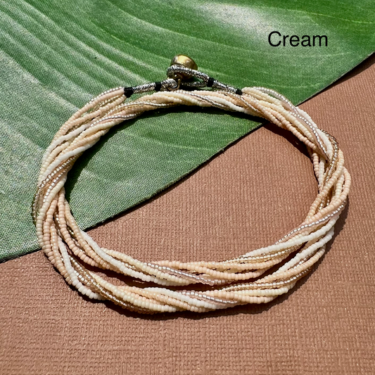 Multi Strand Seed Bead Necklaces - 6 Strand Short