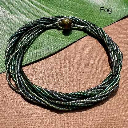 Multi Strand Seed Bead Necklaces - 6 Strand Short