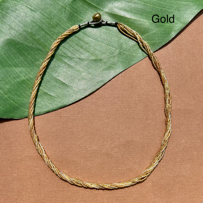 Multi Strand Seed Bead Necklaces - 6 Strand Short