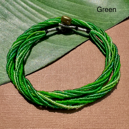 Multi Strand Seed Bead Necklaces - 6 Strand Short