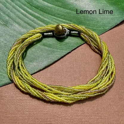 Multi Strand Seed Bead Necklaces - 6 Strand Short