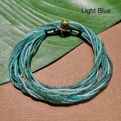 Multi Strand Seed Bead Necklaces - 6 Strand Short