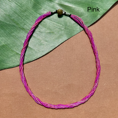 Multi Strand Seed Bead Necklaces - 6 Strand Short