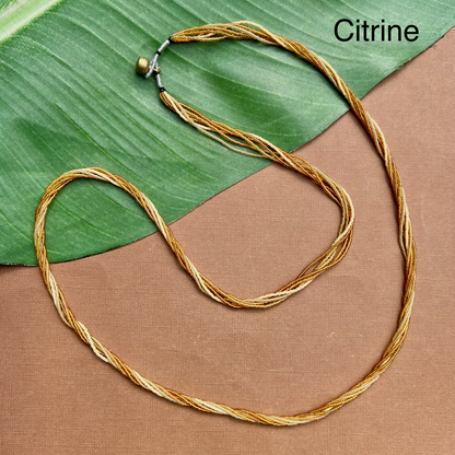 Multi Strand Seed Bead Necklaces - 6 Strand Long