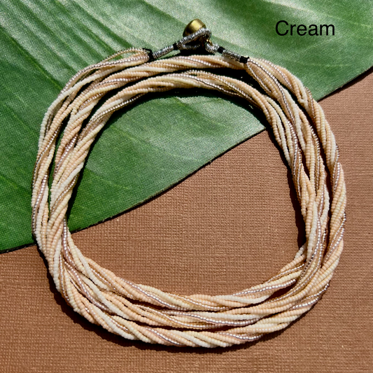 Multi Strand Seed Bead Necklaces - 6 Strand Long