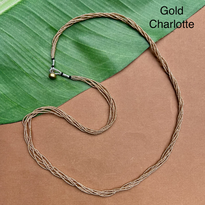 Multi Strand Seed Bead Necklaces - 6 Strand Long