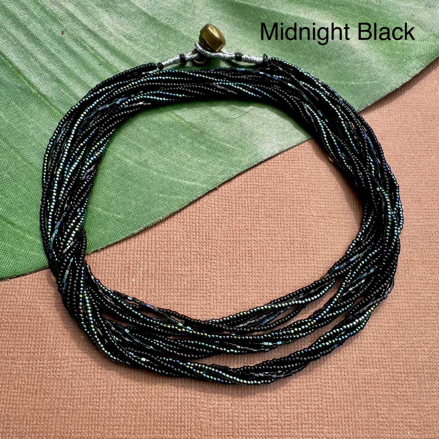 Multi Strand Seed Bead Necklaces - 6 Strand Long