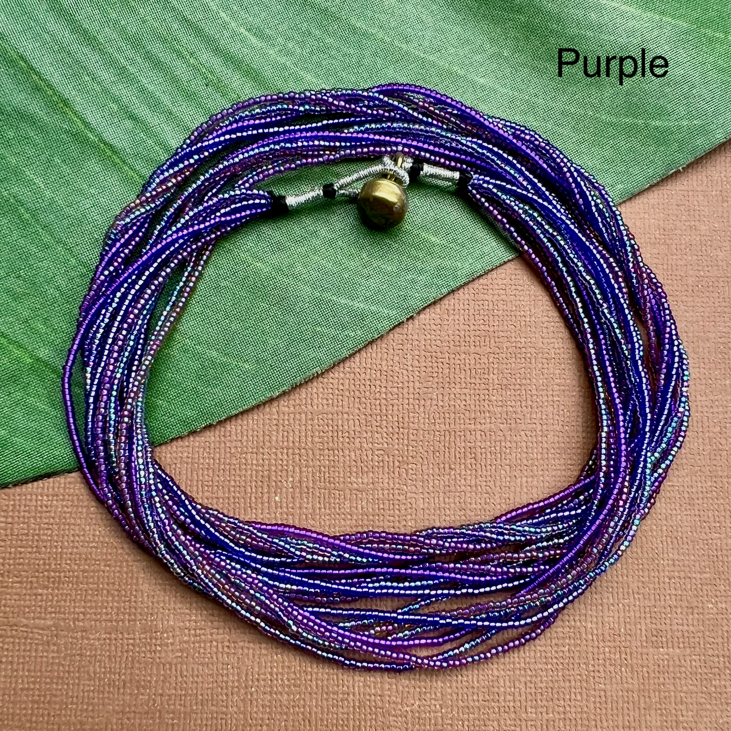 Multi Strand Seed Bead Necklaces - 6 Strand Long