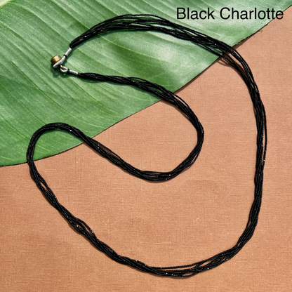 Multi Strand Seed Bead Necklaces - 6 Strand Long