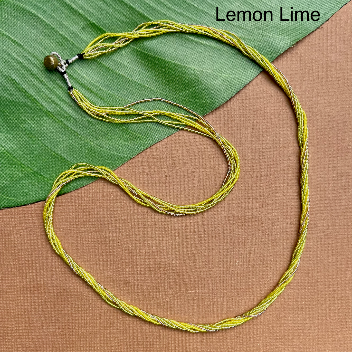 Multi Strand Seed Bead Necklaces - 6 Strand Long