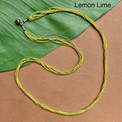 Multi Strand Seed Bead Necklaces - 6 Strand Long