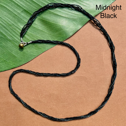 Multi Strand Seed Bead Necklaces - 6 Strand Long