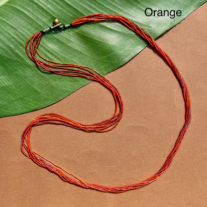 Multi Strand Seed Bead Necklaces - 6 Strand Long