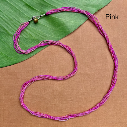 Multi Strand Seed Bead Necklaces - 6 Strand Long