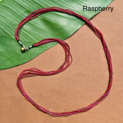 Multi Strand Seed Bead Necklaces - 6 Strand Long