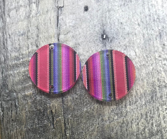Medium blanket Stripe Acrylic Earring Pair - Jewelry Making Component & Blanks - CB&CO