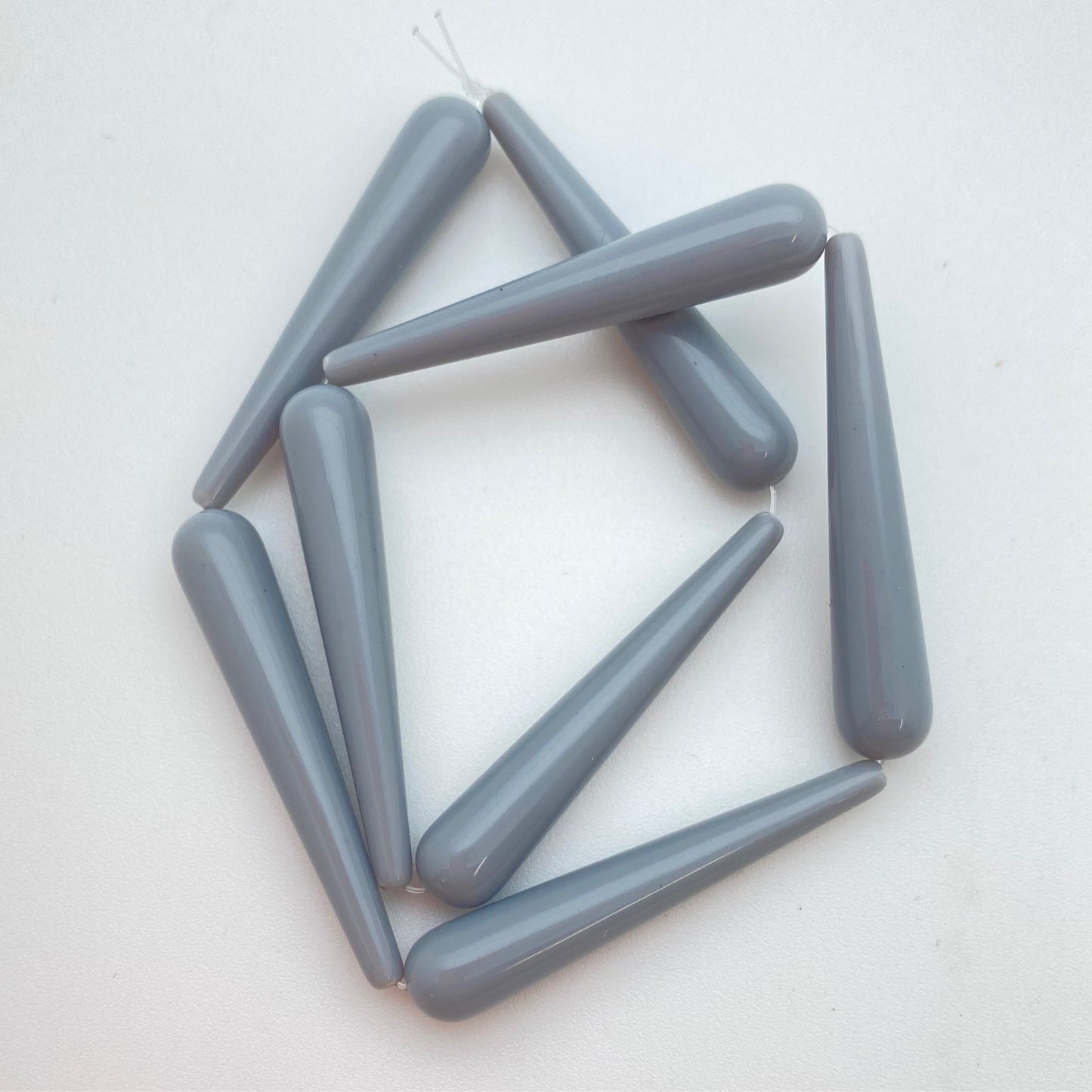 Long Tear Drop 38mm Gray