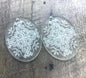 Engraved Design on Clear Acrylic Earring Component Pair - Earring Blanks - CB&CO