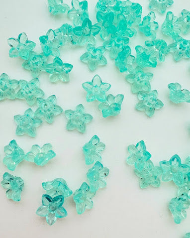 Flower Cap 10mm Aqua Opal