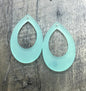 Frosted Amazonite Green Acrylic  Hoop Pair - Blanks - CB&CO