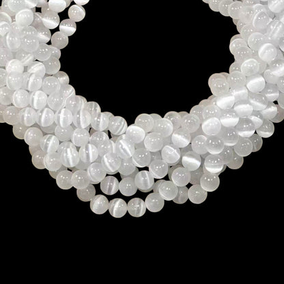 Natural Selenite AAA Grade Round 6mm 8mm