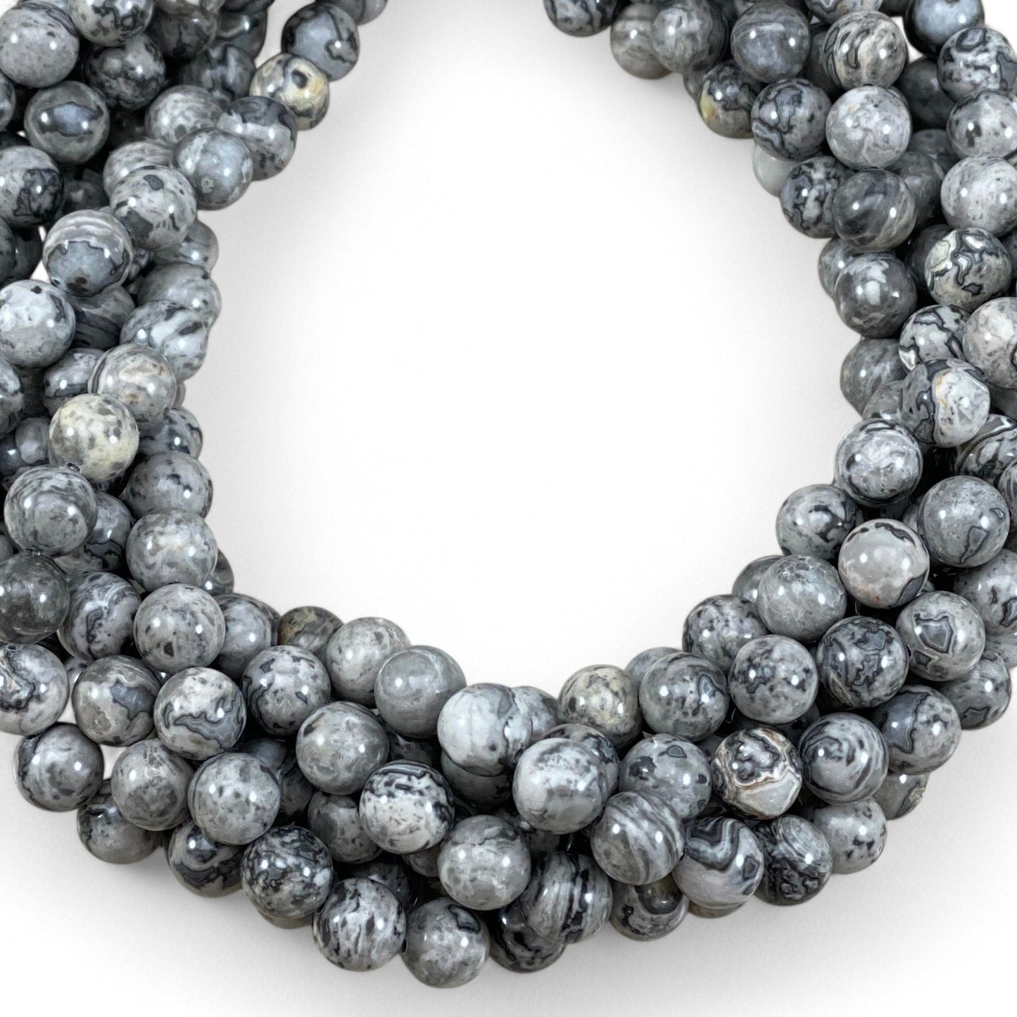 Silver Crazy Lace Round