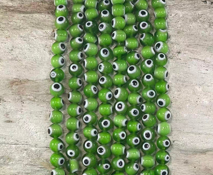 Evil Eye/Mal de Ojo, Glass Beads Round 6mm 8mm