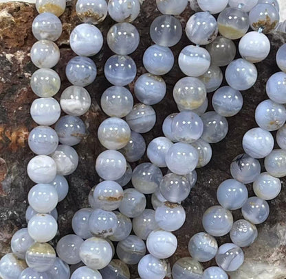 Dendritic Blue Lace Agate Round
