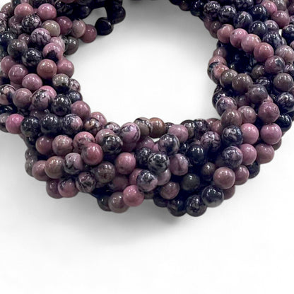 Black Rhodonite Round