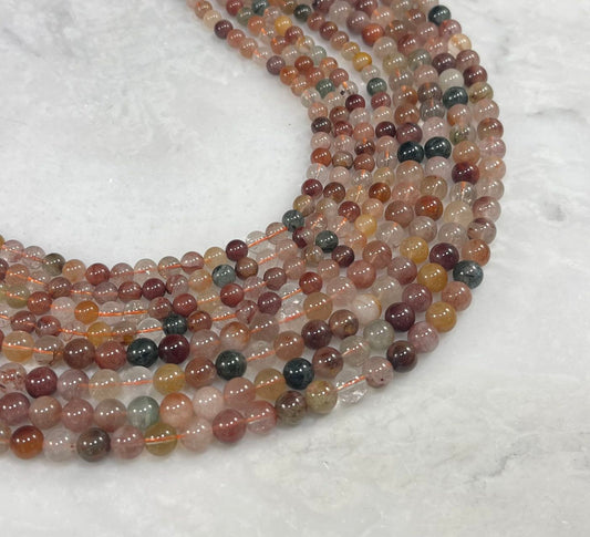 Mix Rutilated Quartz Round 6mm 8mm