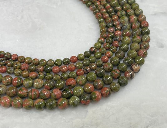 Unakite Round 6mm 8mm