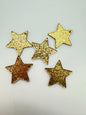 Star Charm 27mm Glitter Gold