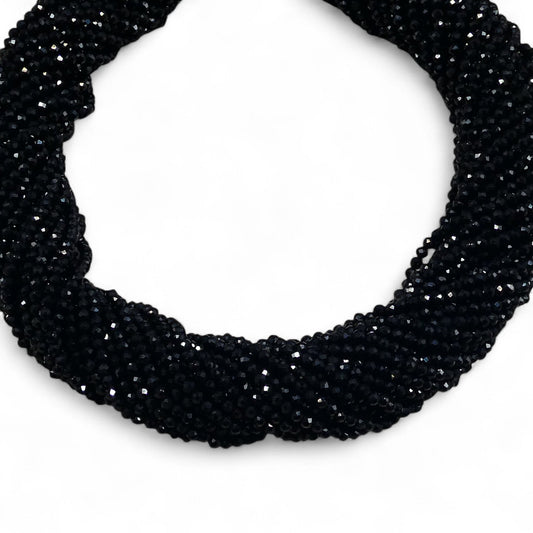 Black Spinel Micro Faceted Round