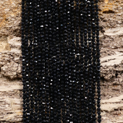 Black Spinel Micro Faceted Round